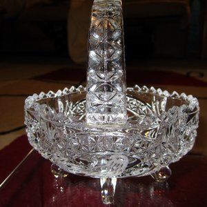 Vintage Hofbauer Crystal footed Basket
